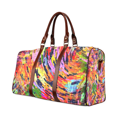 Colorful  Chaos Puzzle by Popart Lover Waterproof Travel Bag/Large (Model 1639)