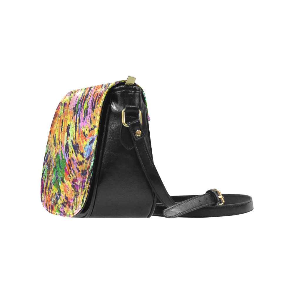 Chaos Puzzle by Popart Lover Classic Saddle Bag/Small (Model 1648)