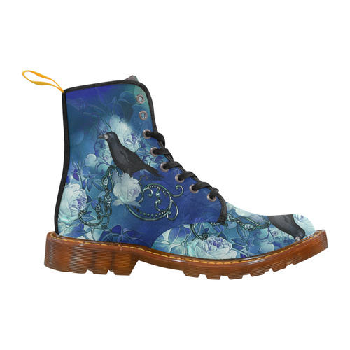 The crow with wonderful  flowers Martin Boots For Women Model 1203H