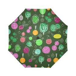 Print Pattern Vegan Automatic Foldable Umbrella