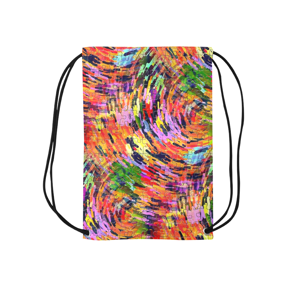 Colorful Chaos Puzzle by Popart Lover Small Drawstring Bag Model 1604 (Twin Sides) 11"(W) * 17.7"(H)