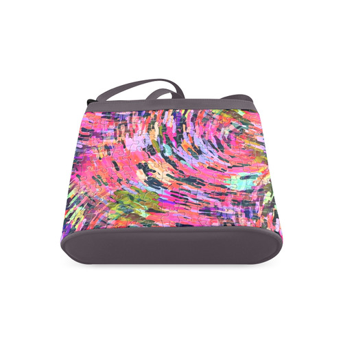 Pink Chaos Puzzle by Popart Lover Crossbody Bags (Model 1613)