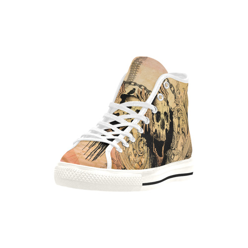 Amazing skull with wings Vancouver H Men's Canvas Shoes (1013-1)