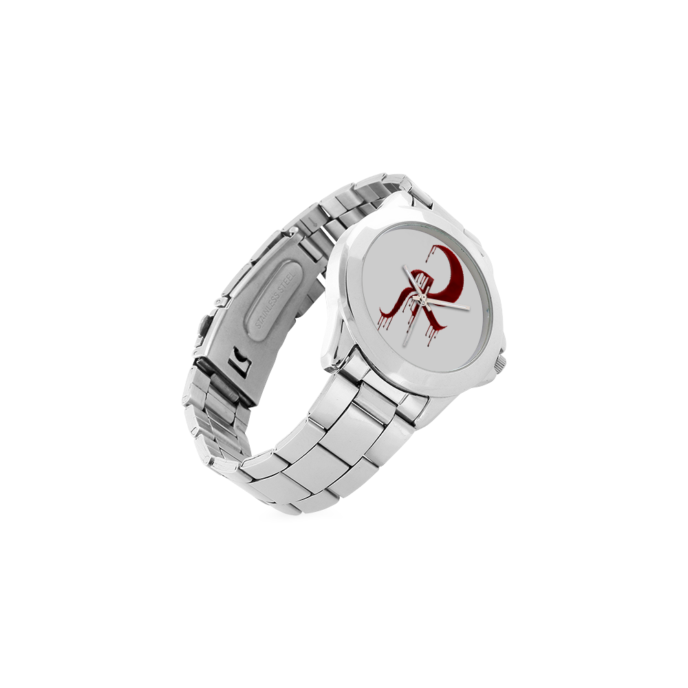 Red Queen Blood Drip Symbol Unisex Stainless Steel Watch(Model 103)
