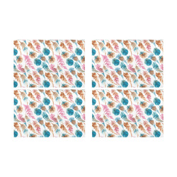 Colorful Boho Feathers Placemat 12’’ x 18’’ (Set of 4)