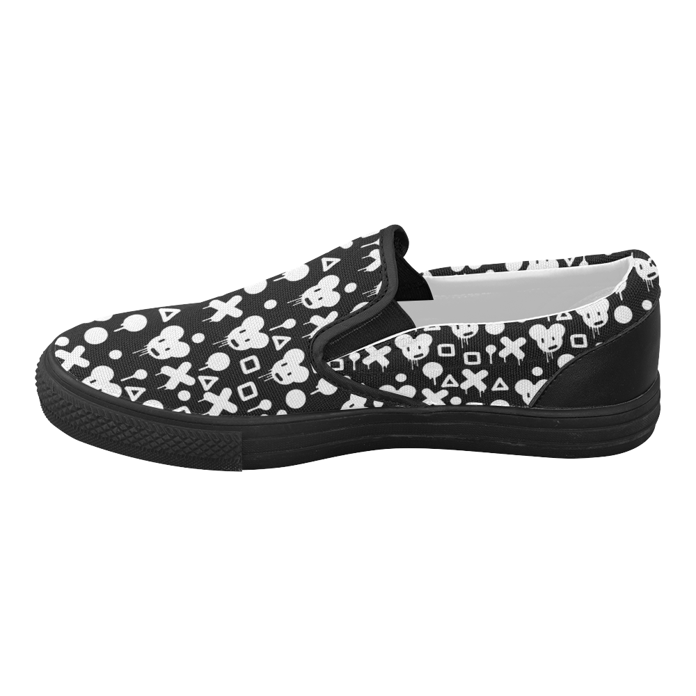 Bad Mouse Women's Slip-on Canvas Shoes (Model 019)
