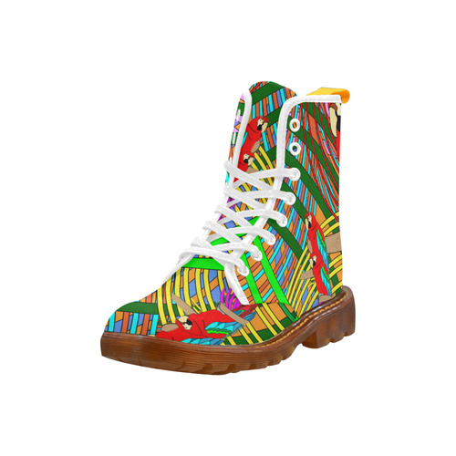 abstract parrot Martin Boots For Women Model 1203H