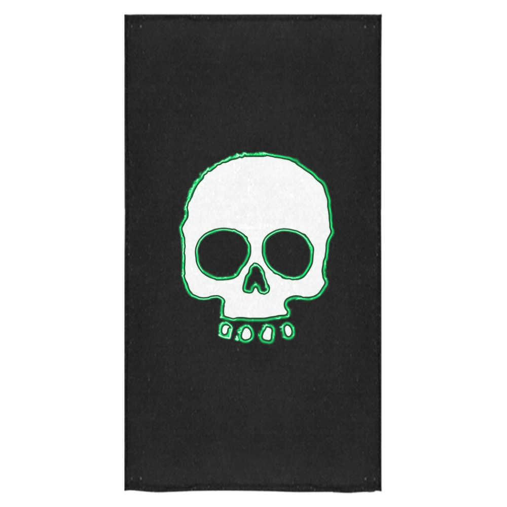 skull on black Bath Towel 30"x56"