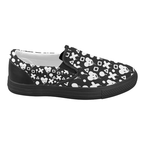 Bad Mouse Women's Slip-on Canvas Shoes (Model 019)