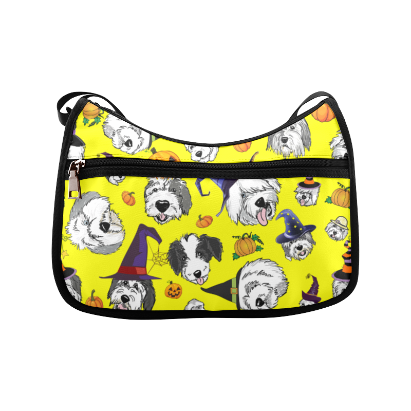 Halloween OES faces yellow Crossbody Bags (Model 1616)