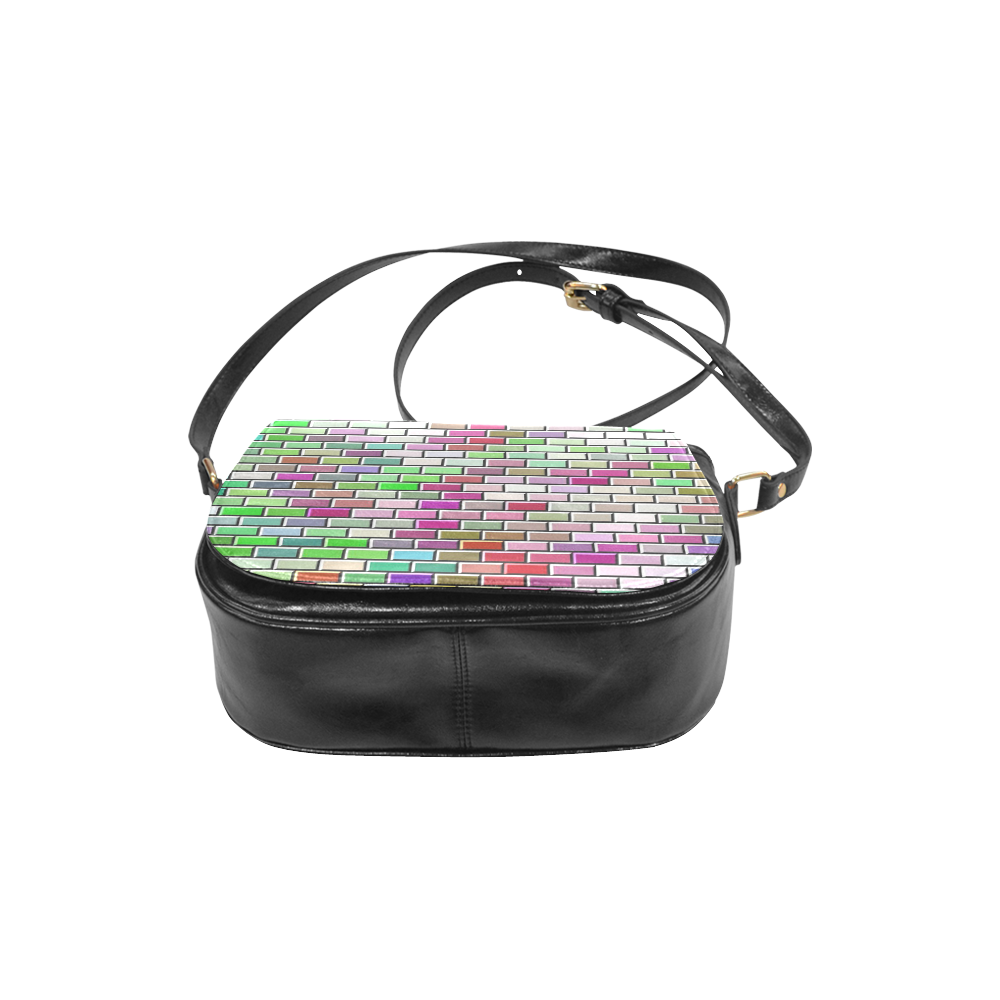 Modern Bricks H by JamColors Classic Saddle Bag/Small (Model 1648)