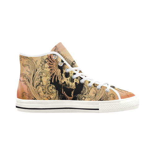 Amazing skull with wings Vancouver H Men's Canvas Shoes (1013-1)