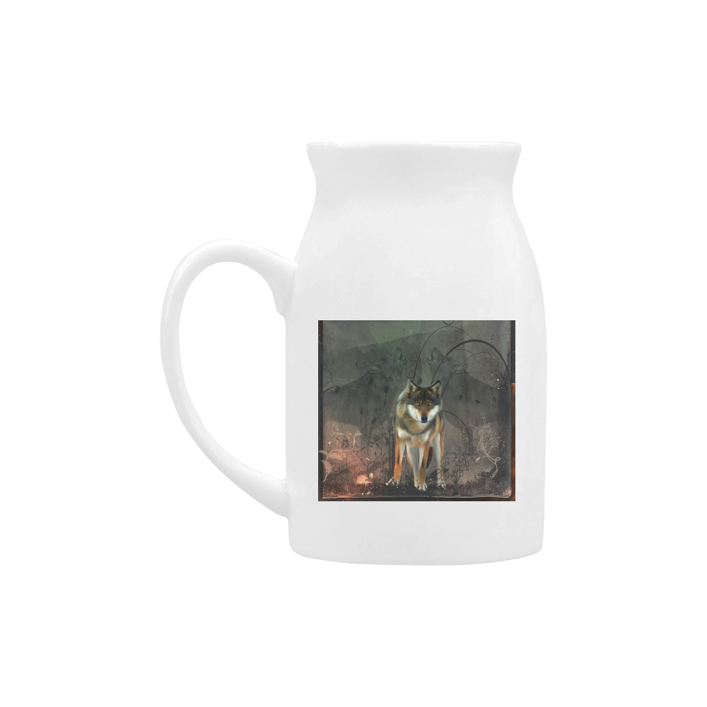 Amazing wolf in the night Milk Cup (Large) 450ml