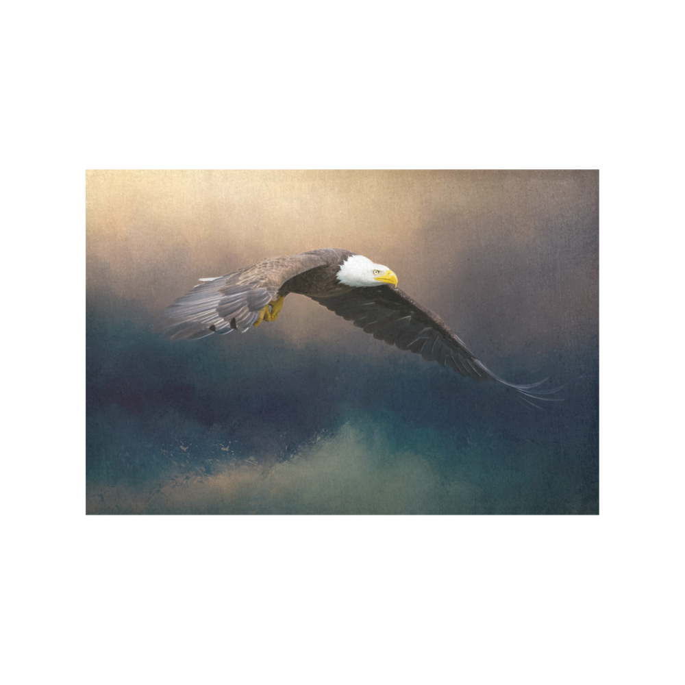 Painting flying american bald eagle Placemat 12’’ x 18’’ (Set of 2)