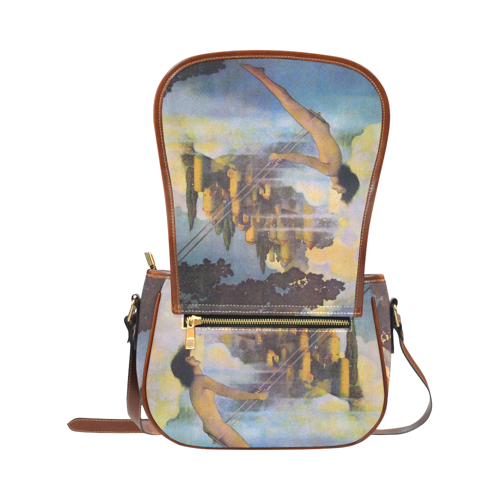 Dinky Bird Maxfield Parrish Castle Art Saddle Bag/Large (Model 1649)