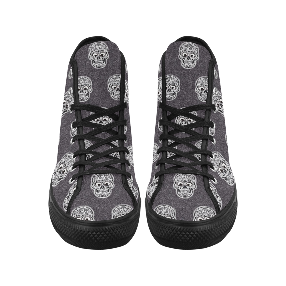 funny skull pattern Vancouver H Men's Canvas Shoes (1013-1)