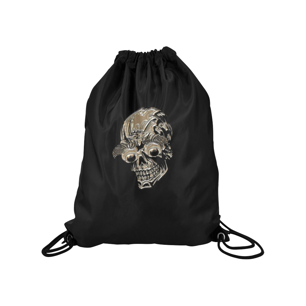 skull witg big eyes A Medium Drawstring Bag Model 1604 (Twin Sides) 13.8"(W) * 18.1"(H)