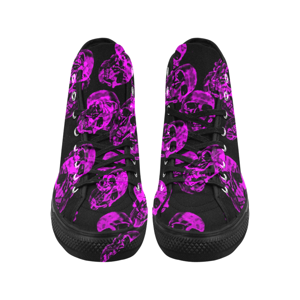 purple skulls Vancouver H Men's Canvas Shoes (1013-1)