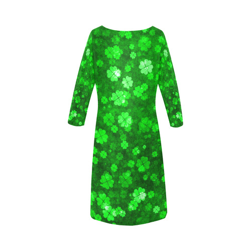 shamrocks 1 green by JamColors Round Collar Dress (D22)