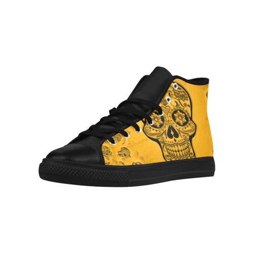 Skull20170252_by_JAMColors Aquila High Top Microfiber Leather Women's Shoes (Model 032)