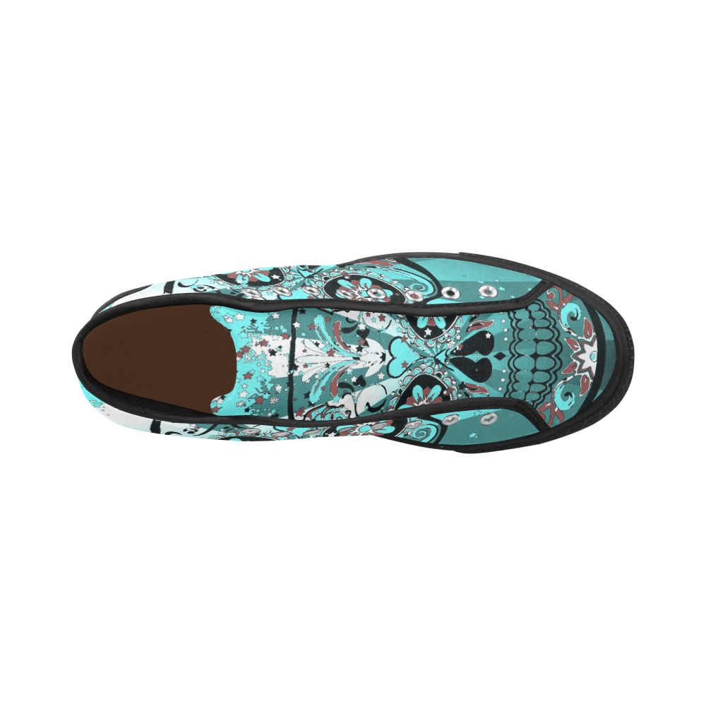 psychedelic Pop Skull 317L by JamColors Vancouver H Men's Canvas Shoes/Large (1013-1)
