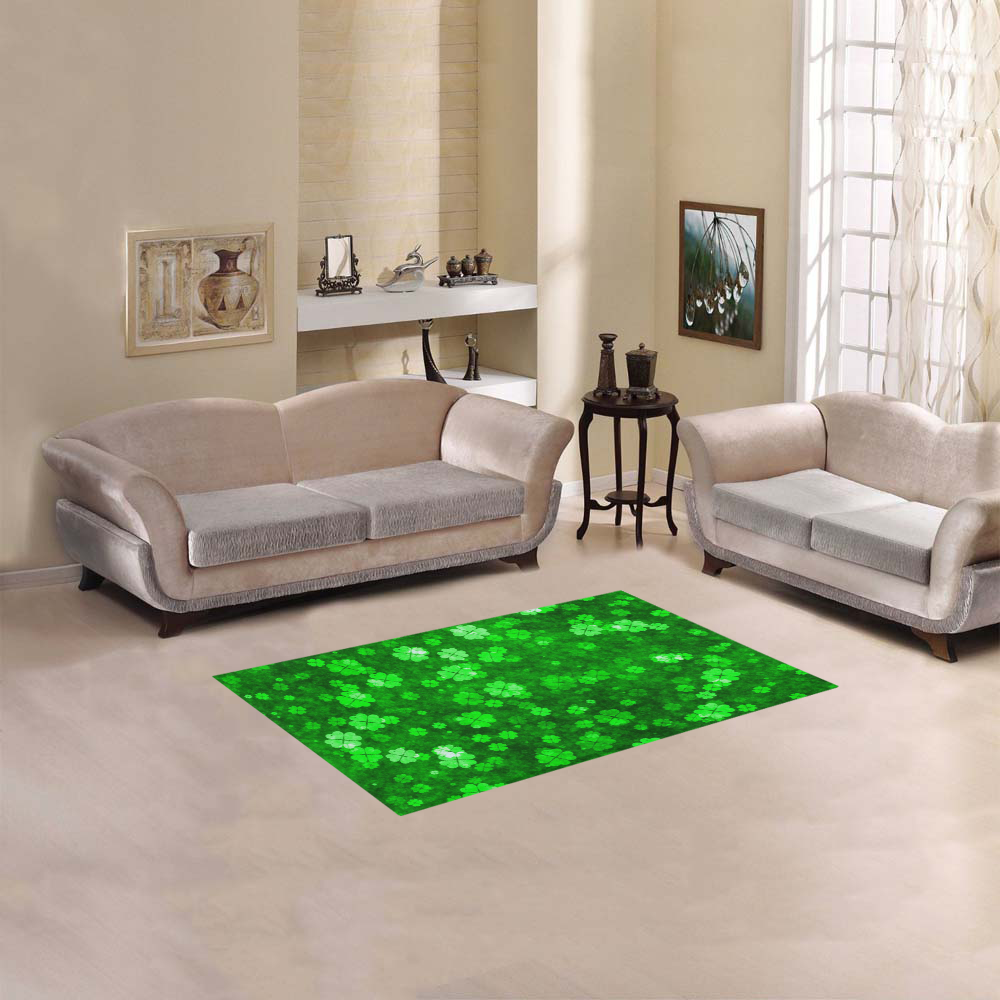 shamrocks 1 green by JamColors Area Rug 2'7"x 1'8‘’