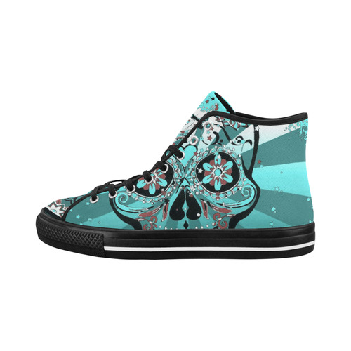 psychedelic Pop Skull 317L by JamColors Vancouver H Men's Canvas Shoes/Large (1013-1)