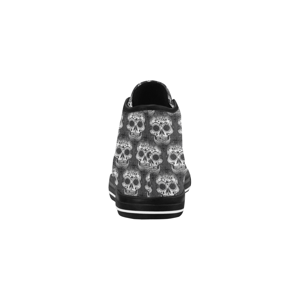 new skull allover pattern 2 by JamColors Vancouver H Men's Canvas Shoes (1013-1)