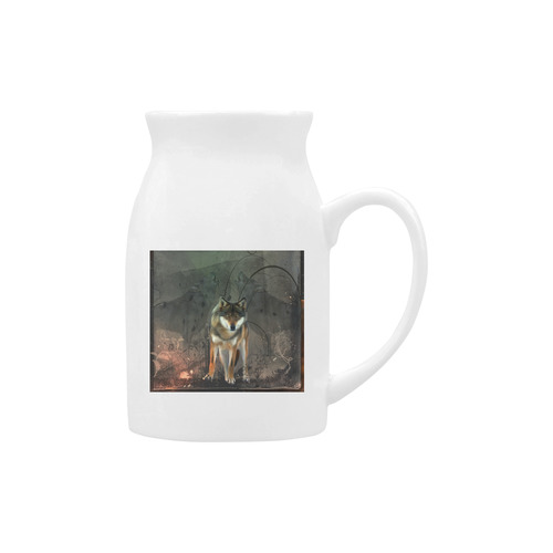 Amazing wolf in the night Milk Cup (Large) 450ml