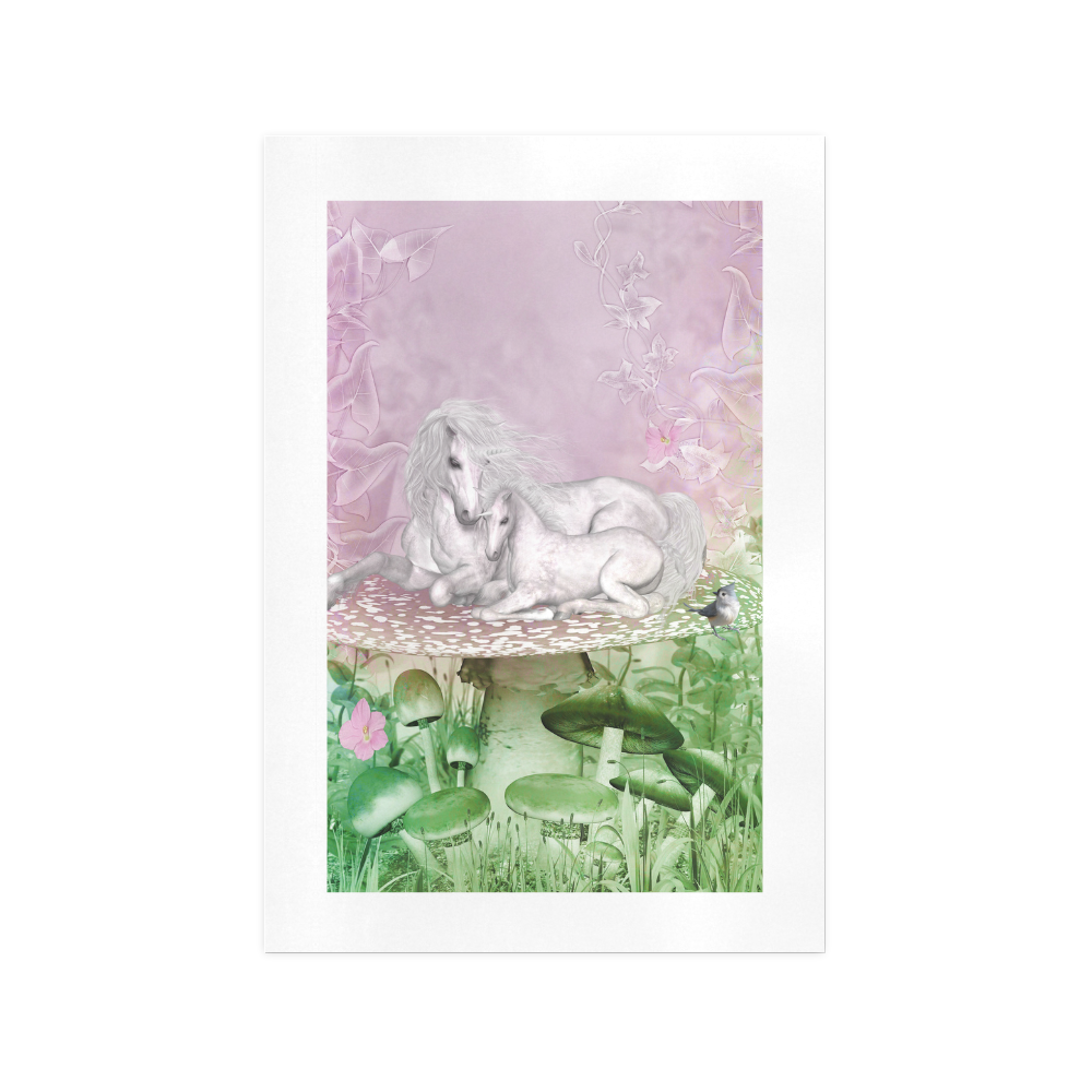 Beautiful unicorn with faol Art Print 13‘’x19‘’