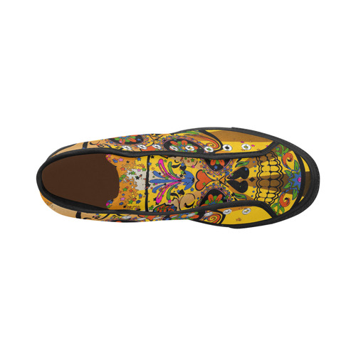 psychedelic Pop Skull 317A by JamColors Vancouver H Men's Canvas Shoes/Large (1013-1)