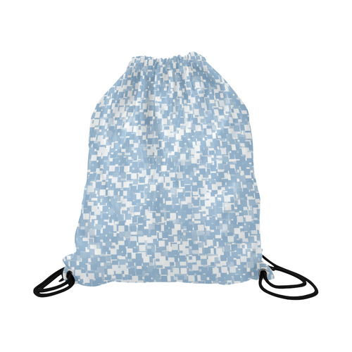 Airy Blue Pixels Large Drawstring Bag Model 1604 (Twin Sides)  16.5"(W) * 19.3"(H)