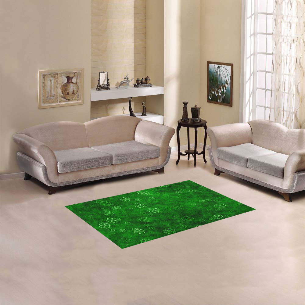 shamrocks 3 green by JamColors Area Rug 2'7"x 1'8‘’