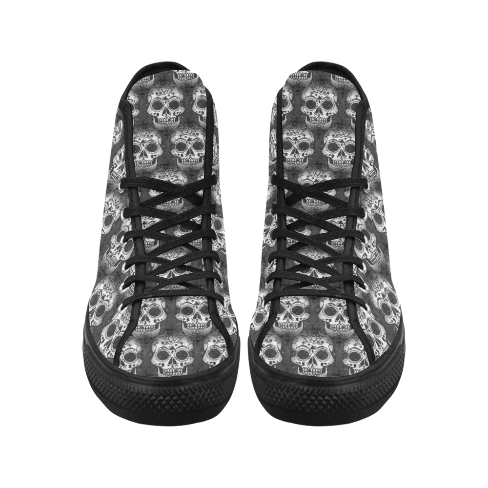new skull allover pattern 2 by JamColors Vancouver H Men's Canvas Shoes/Large (1013-1)