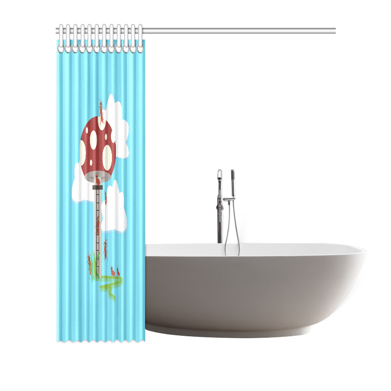 Cartoon Ants Having Fun! Shower Curtain 72"x72"