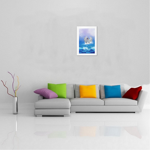 Swimmong swan Art Print 13‘’x19‘’