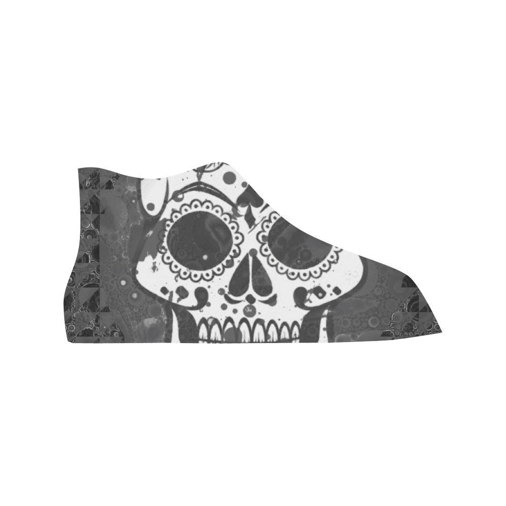 black and white Skull Vancouver H Men's Canvas Shoes (1013-1)