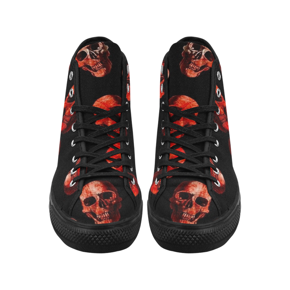 skulls red Vancouver H Men's Canvas Shoes (1013-1)