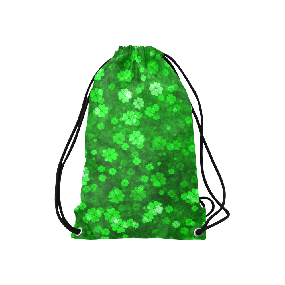 shamrocks 1 green by JamColors Small Drawstring Bag Model 1604 (Twin Sides) 11"(W) * 17.7"(H)