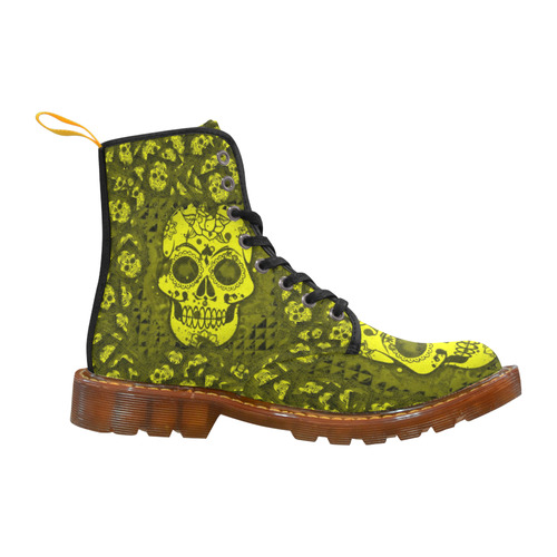 skull 317 yellow Martin Boots For Women Model 1203H