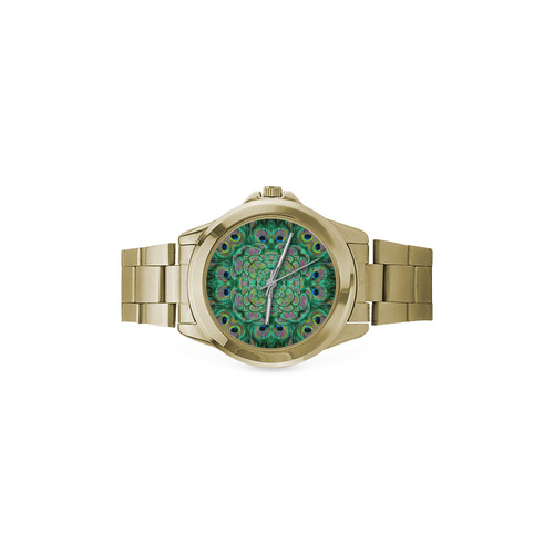 Peacock Frenzy Custom Gilt Watch(Model 101)