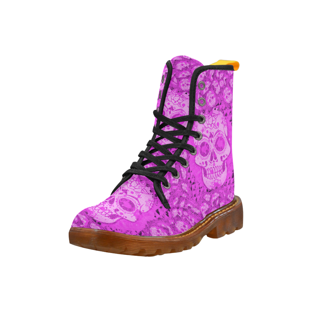 skull 317 pink Martin Boots For Women Model 1203H