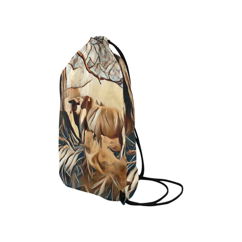 Farmers Lovely World Small Drawstring Bag Model 1604 (Twin Sides) 11"(W) * 17.7"(H)