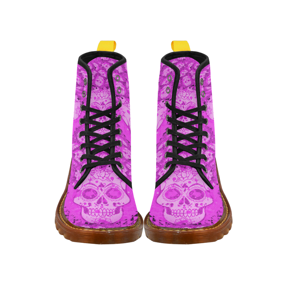 skull 317 pink Martin Boots For Women Model 1203H