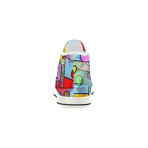 Hong Kong Popart by Nico Bielow Vancouver H Women's Canvas Shoes (1013-1)