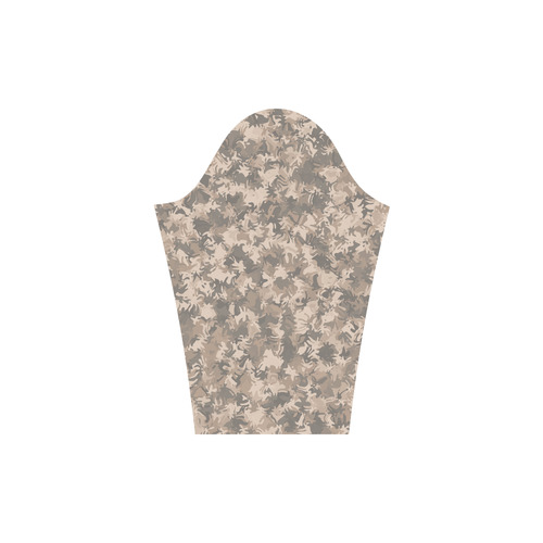 Beige Camouflage Style Pattern Round Collar Dress (D22)