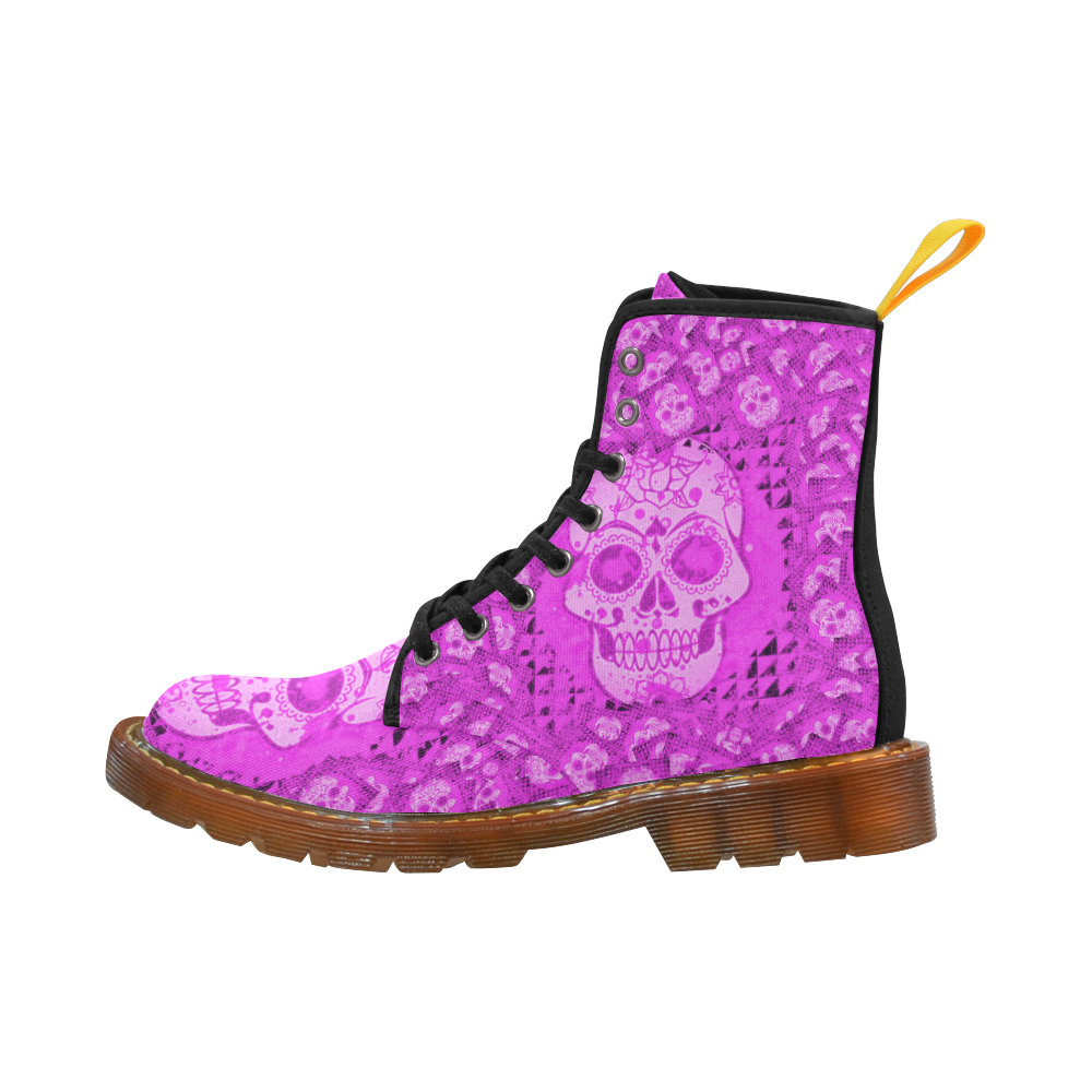 skull 317 pink Martin Boots For Women Model 1203H