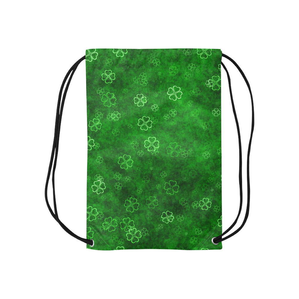 shamrocks 3 green by JamColors Small Drawstring Bag Model 1604 (Twin Sides) 11"(W) * 17.7"(H)