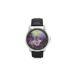 Cute fairy Unisex Stainless Steel Leather Strap Watch(Model 202)