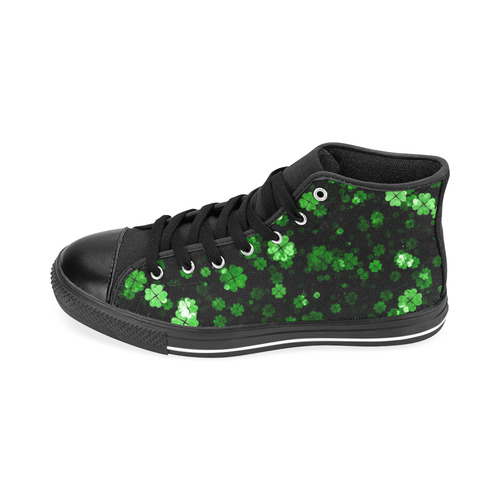 shamrocks 2 green by JamColors Men’s Classic High Top Canvas Shoes /Large Size (Model 017)